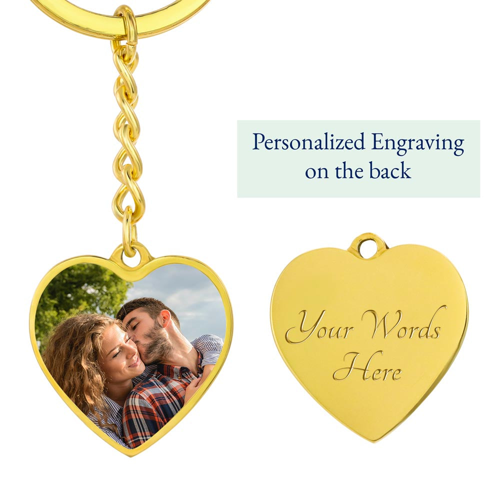 "Always in My Heart: Personalized Keychain for Grandpa"