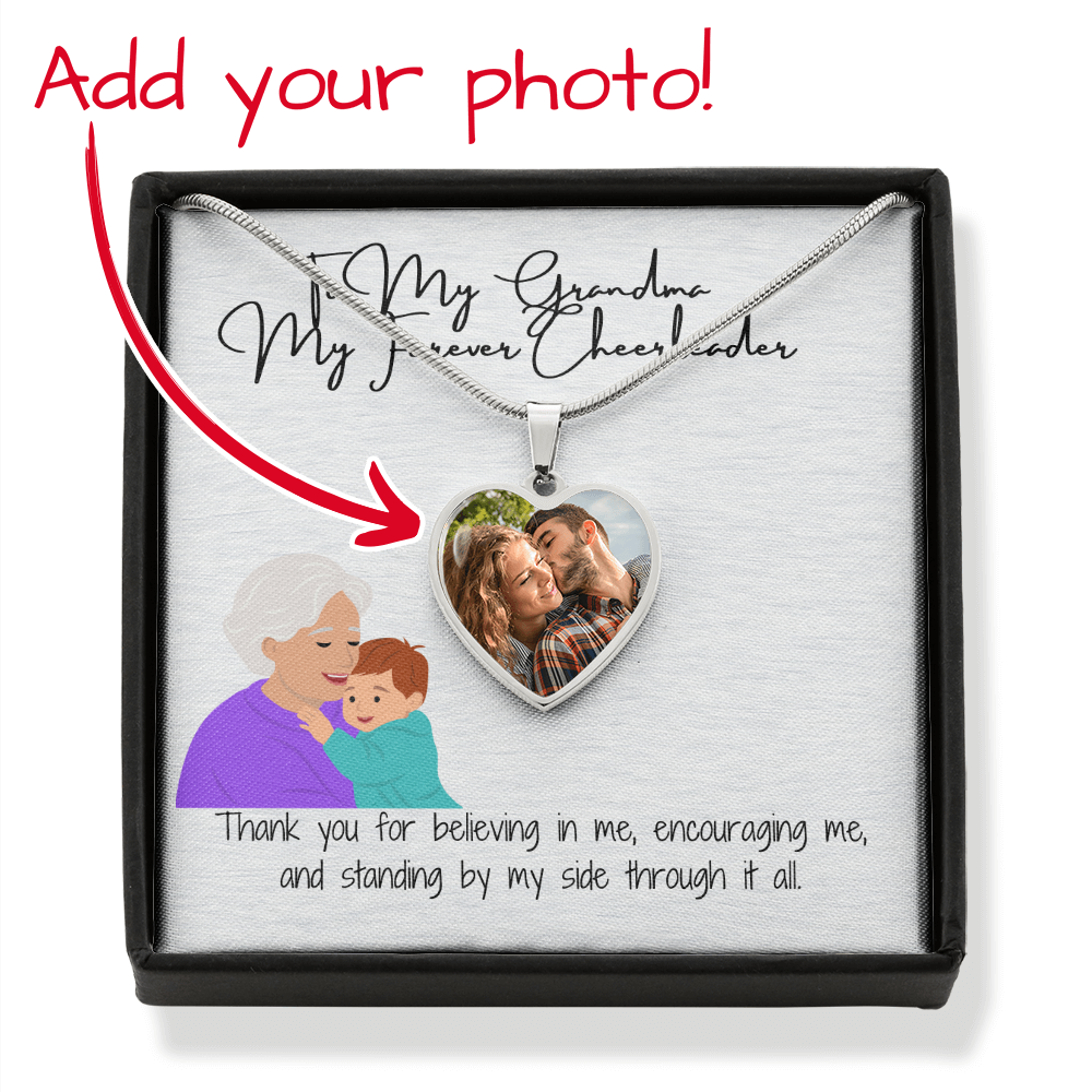 "A Heartfelt Gift"  Personalized Heart Necklace for Grandma