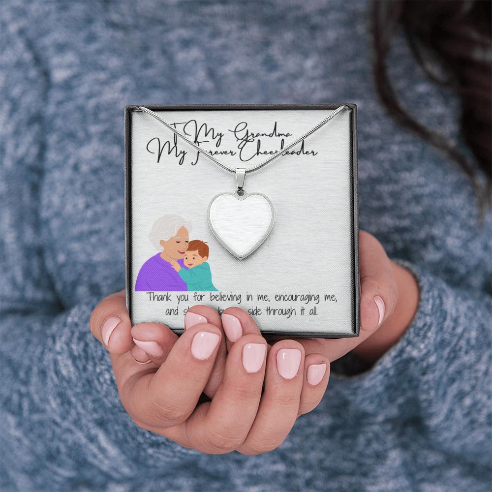 "A Heartfelt Gift"  Personalized Heart Necklace for Grandma