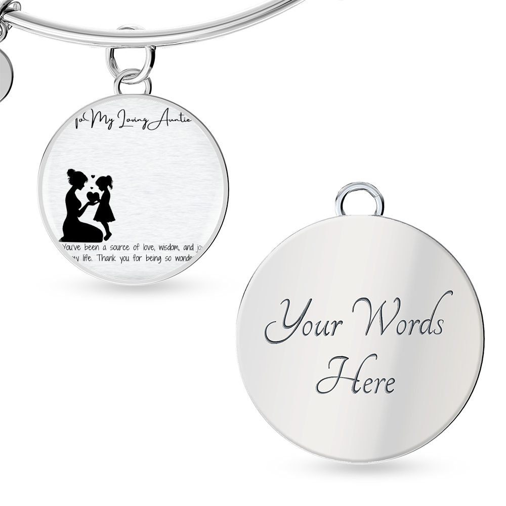 Loving Auntie Pic Circle Bangle