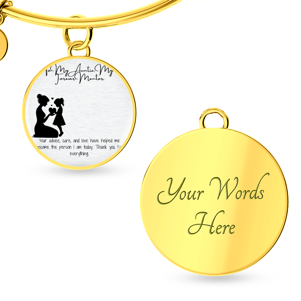 Forever Mentor Auntie Pic Circle Bangle