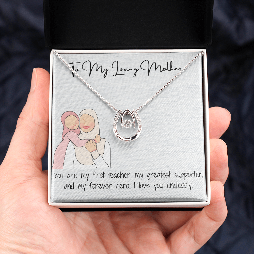 Lucky in Love Necklace  A Heartfelt Gift  To My Lovely Mom