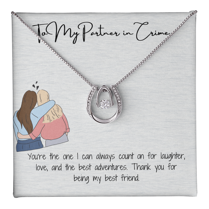 Partner in Crime Bestfriend Luck  Necklace
