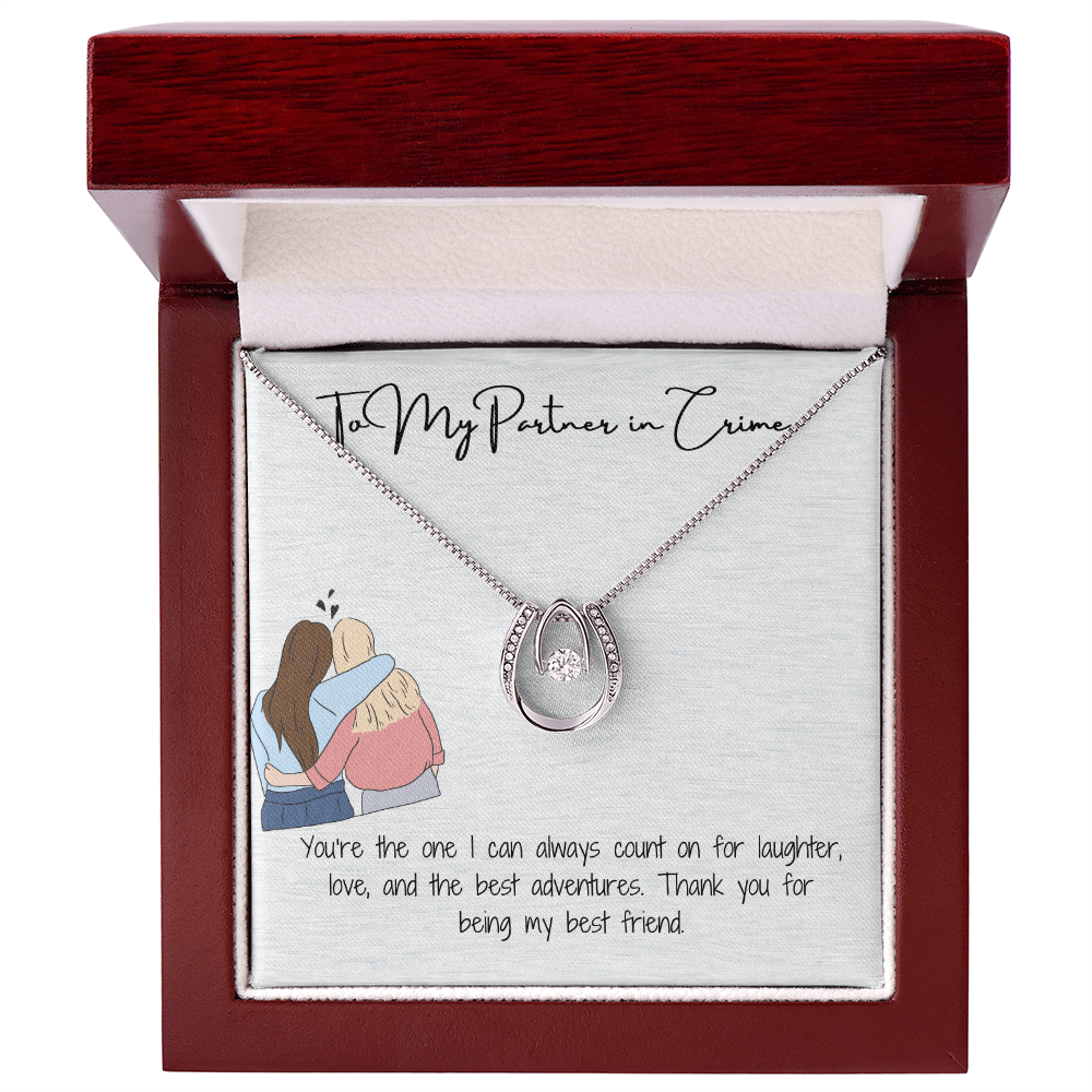 Partner in Crime Bestfriend Luck  Necklace