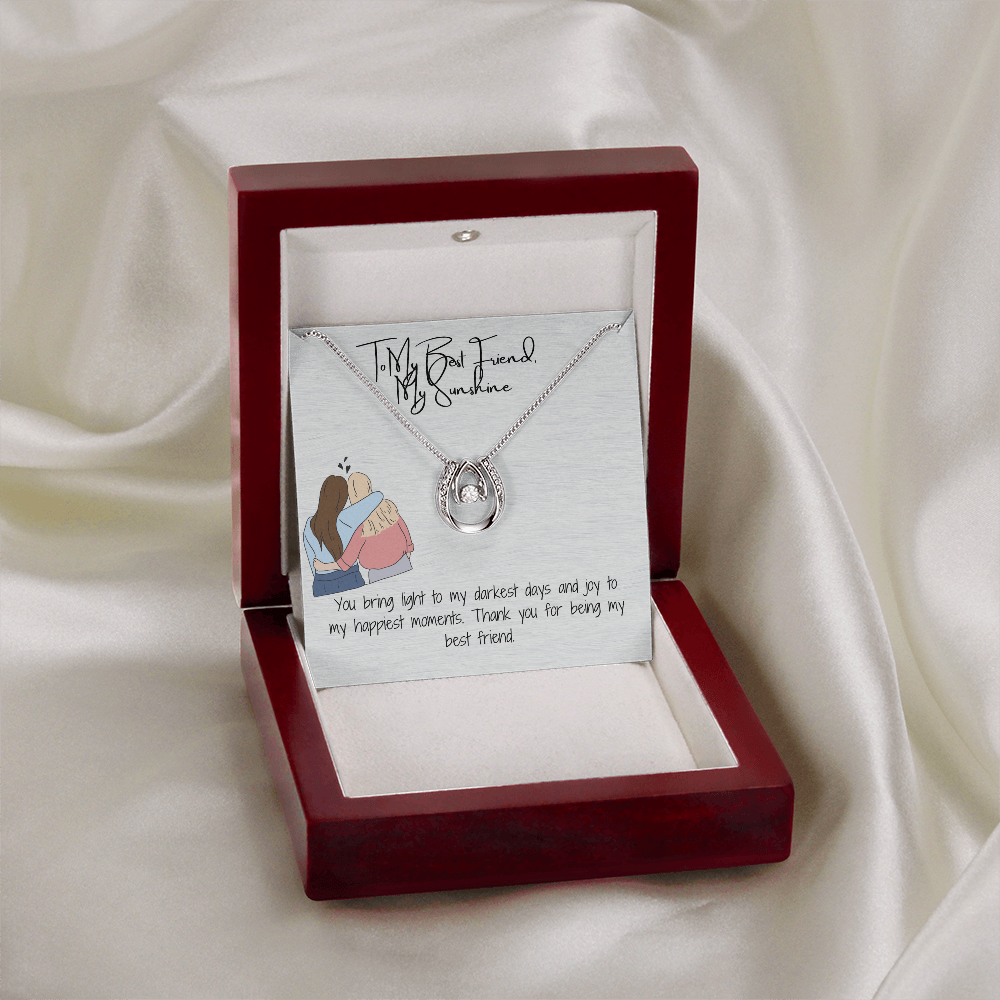 My Sunshine Bestfriend Luck  Necklace
