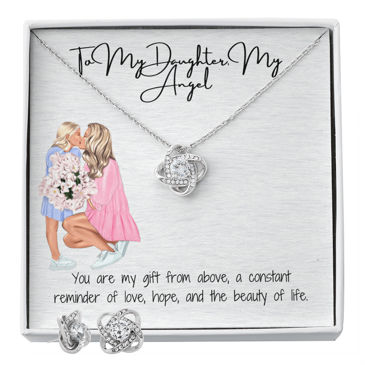 Unbreakable Bond  Love Knot Necklace & Earring Set