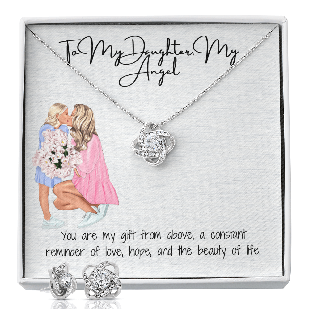 Unbreakable Bond  Love Knot Necklace & Earring Set