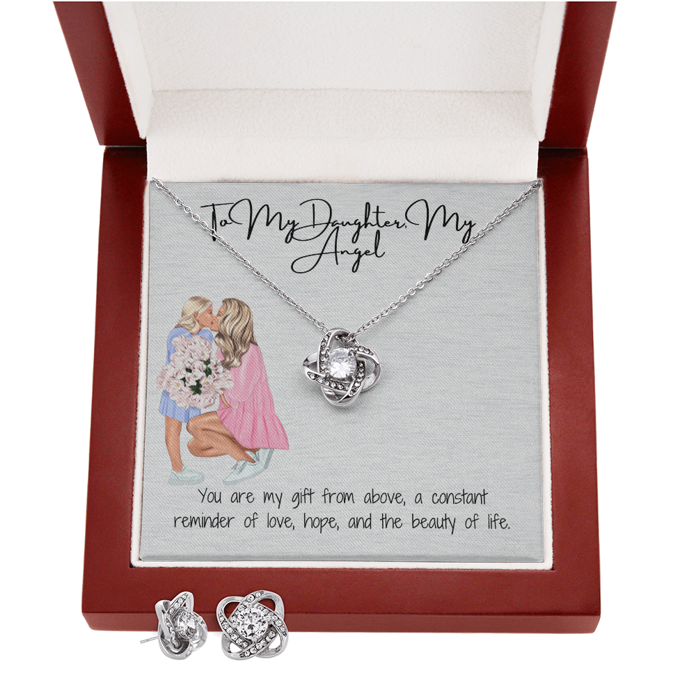Unbreakable Bond  Love Knot Necklace & Earring Set