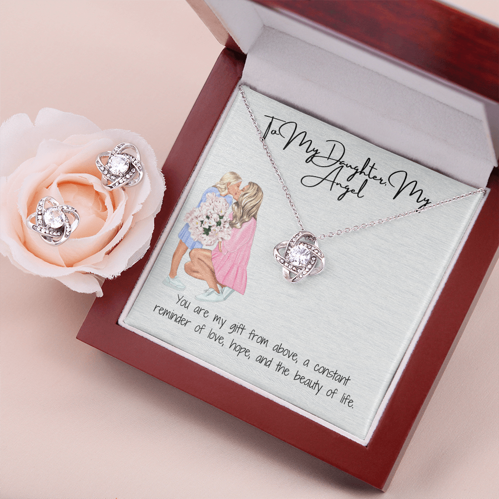 Unbreakable Bond  Love Knot Necklace & Earring Set