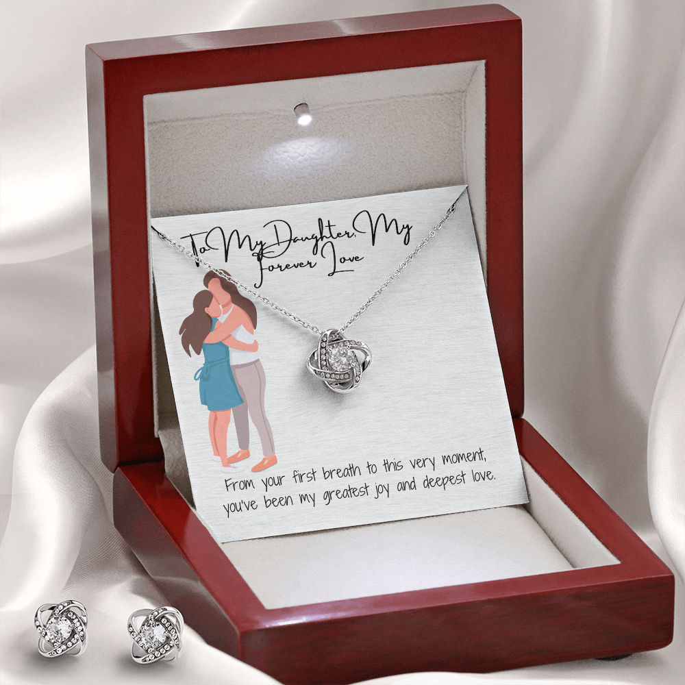 Forever Connected  Love Knot Necklace & Earring Set