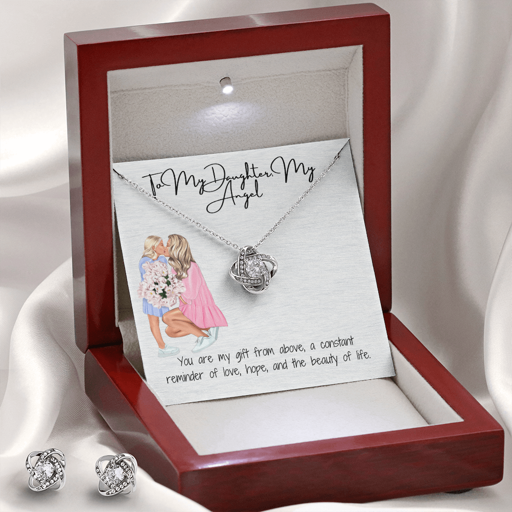 Unbreakable Bond  Love Knot Necklace & Earring Set