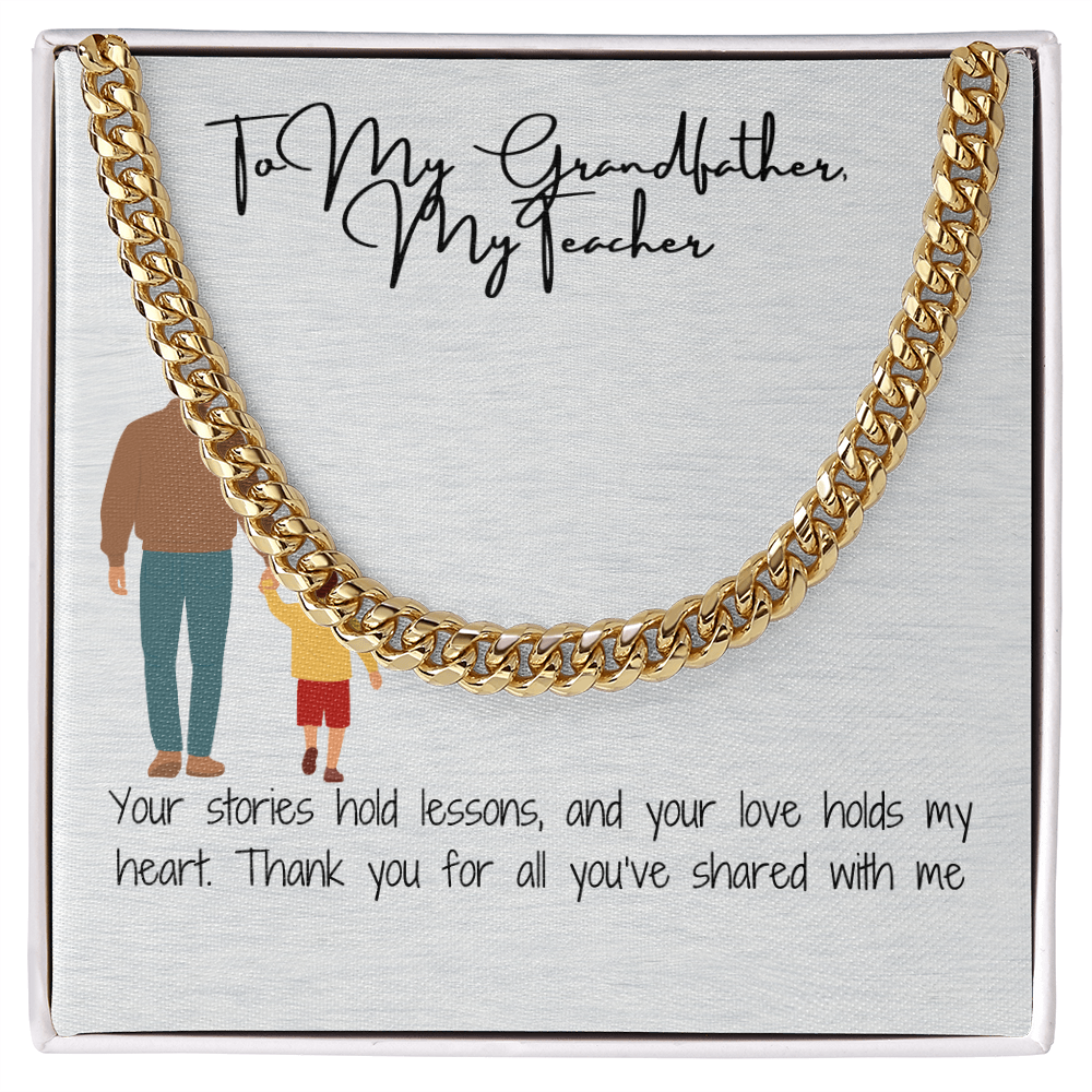 Cuban Link Chain  "Bold & Resilient: A Grandfather's Necklace"  Description:
