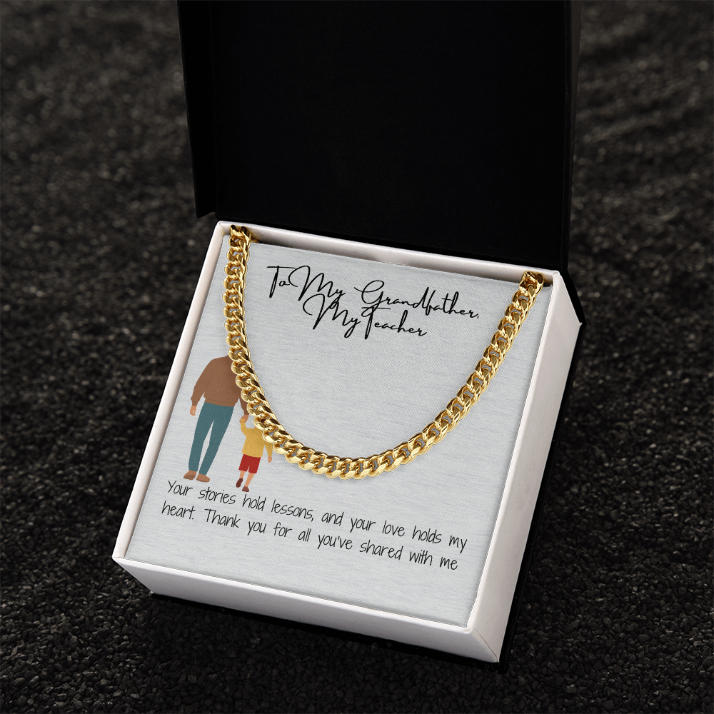 Cuban Link Chain  "Bold & Resilient: A Grandfather's Necklace"  Description: