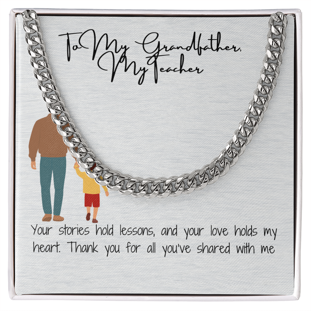 Cuban Link Chain  "Bold & Resilient: A Grandfather's Necklace"  Description: