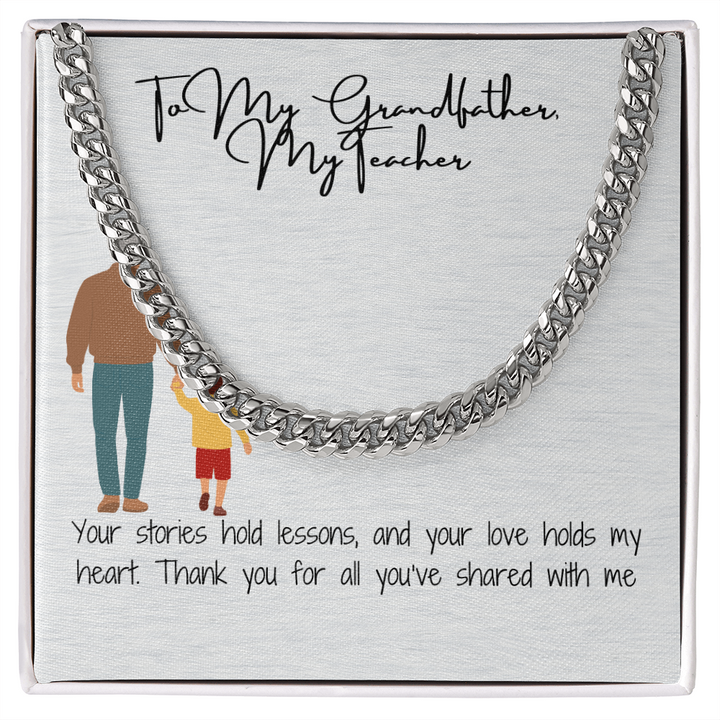 Cuban Link Chain  "Bold & Resilient: A Grandfather's Necklace"  Description: