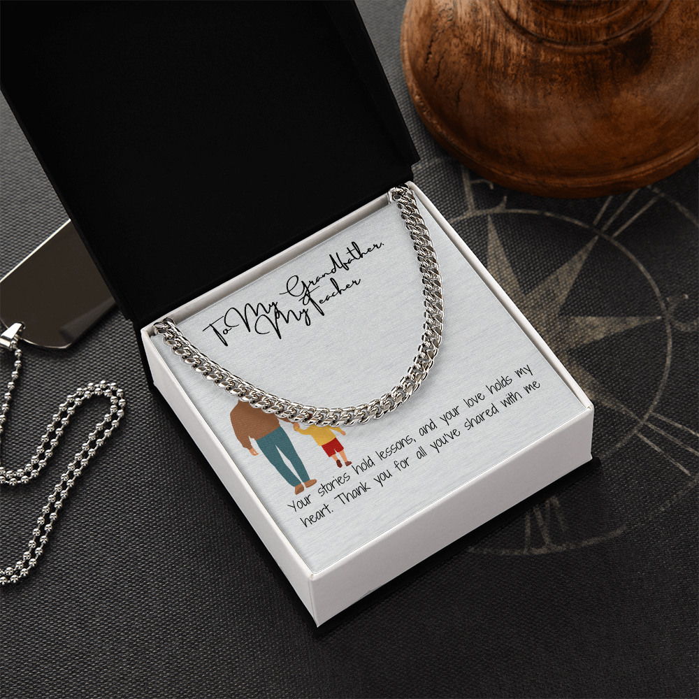 Cuban Link Chain  "Bold & Resilient: A Grandfather's Necklace"  Description: