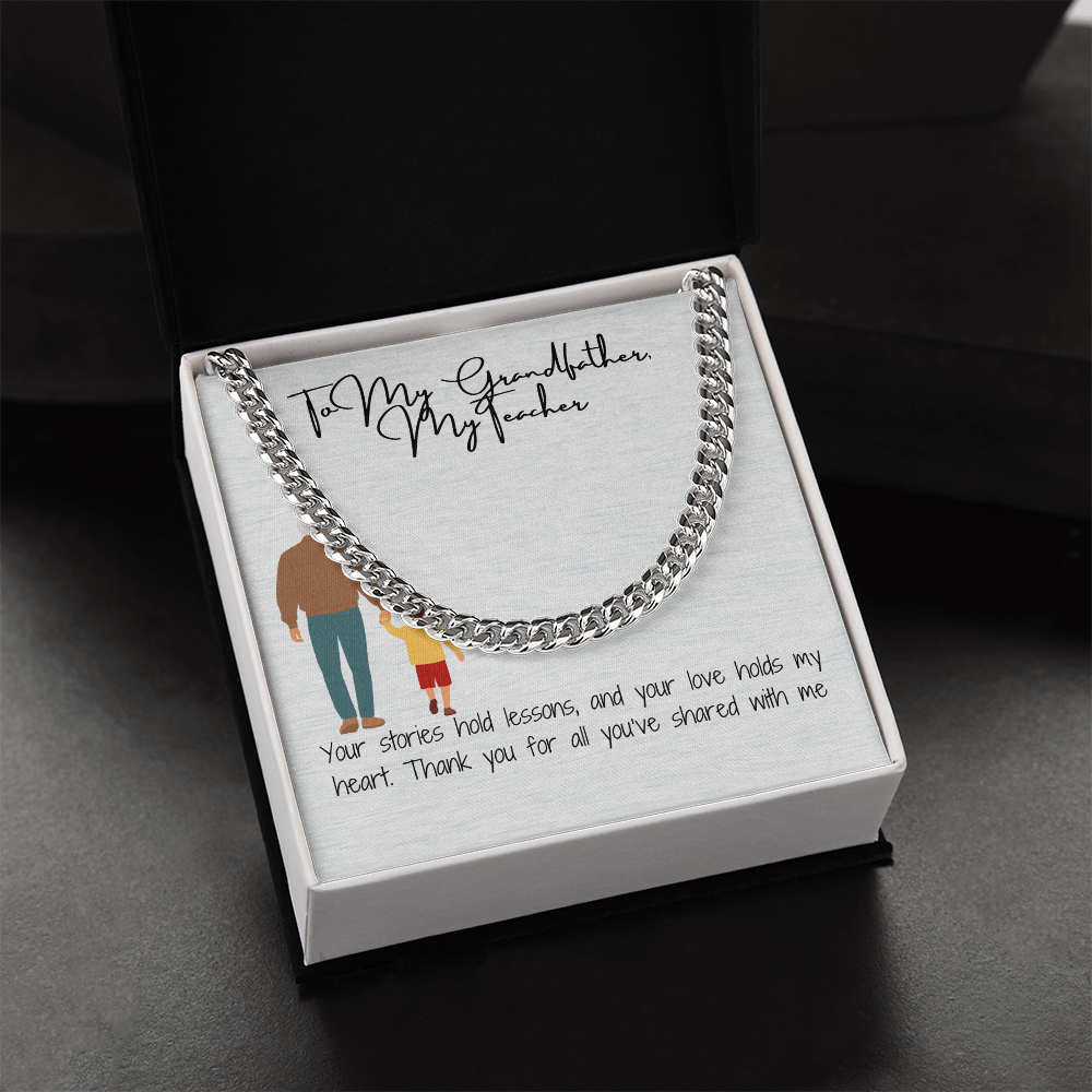 Cuban Link Chain  "Bold & Resilient: A Grandfather's Necklace"  Description: