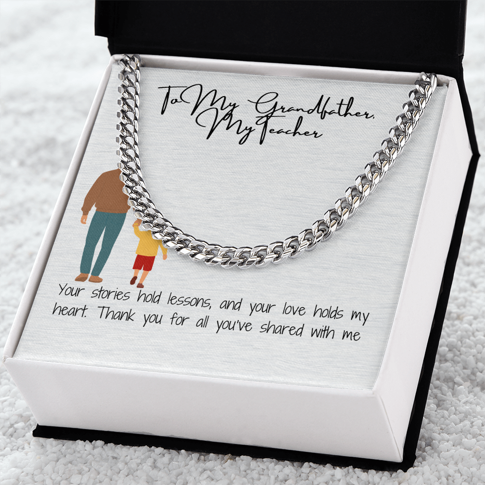Cuban Link Chain  "Bold & Resilient: A Grandfather's Necklace"  Description:
