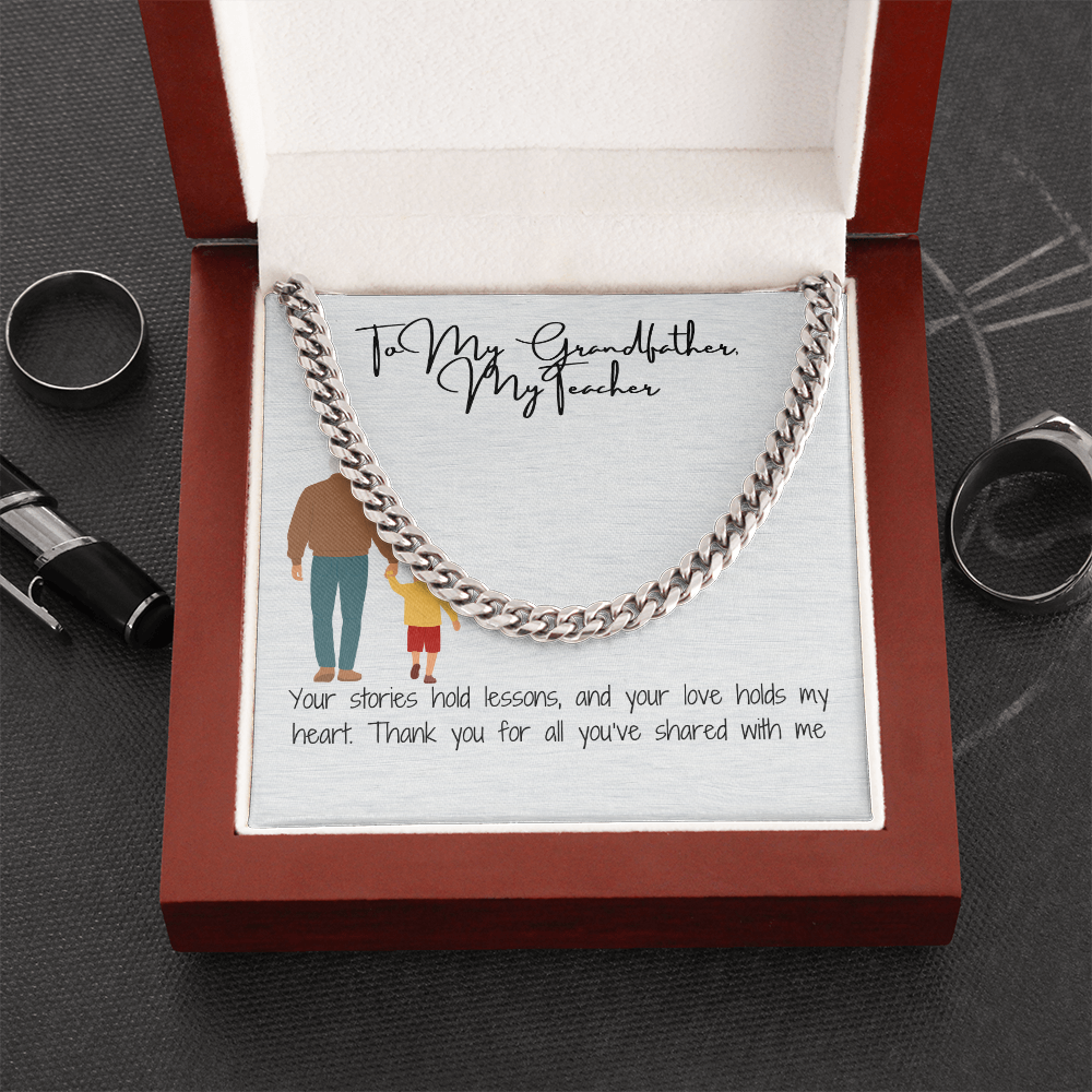 Cuban Link Chain  "Bold & Resilient: A Grandfather's Necklace"  Description: