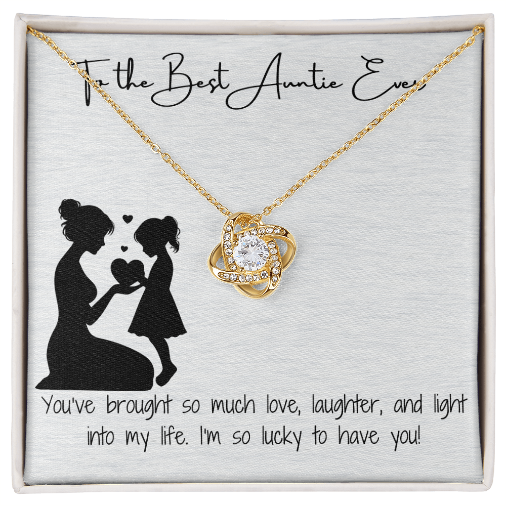 Best Auntie Love Knot Necklace