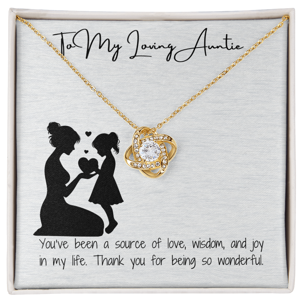 Loving Auntie Love Knot Necklace