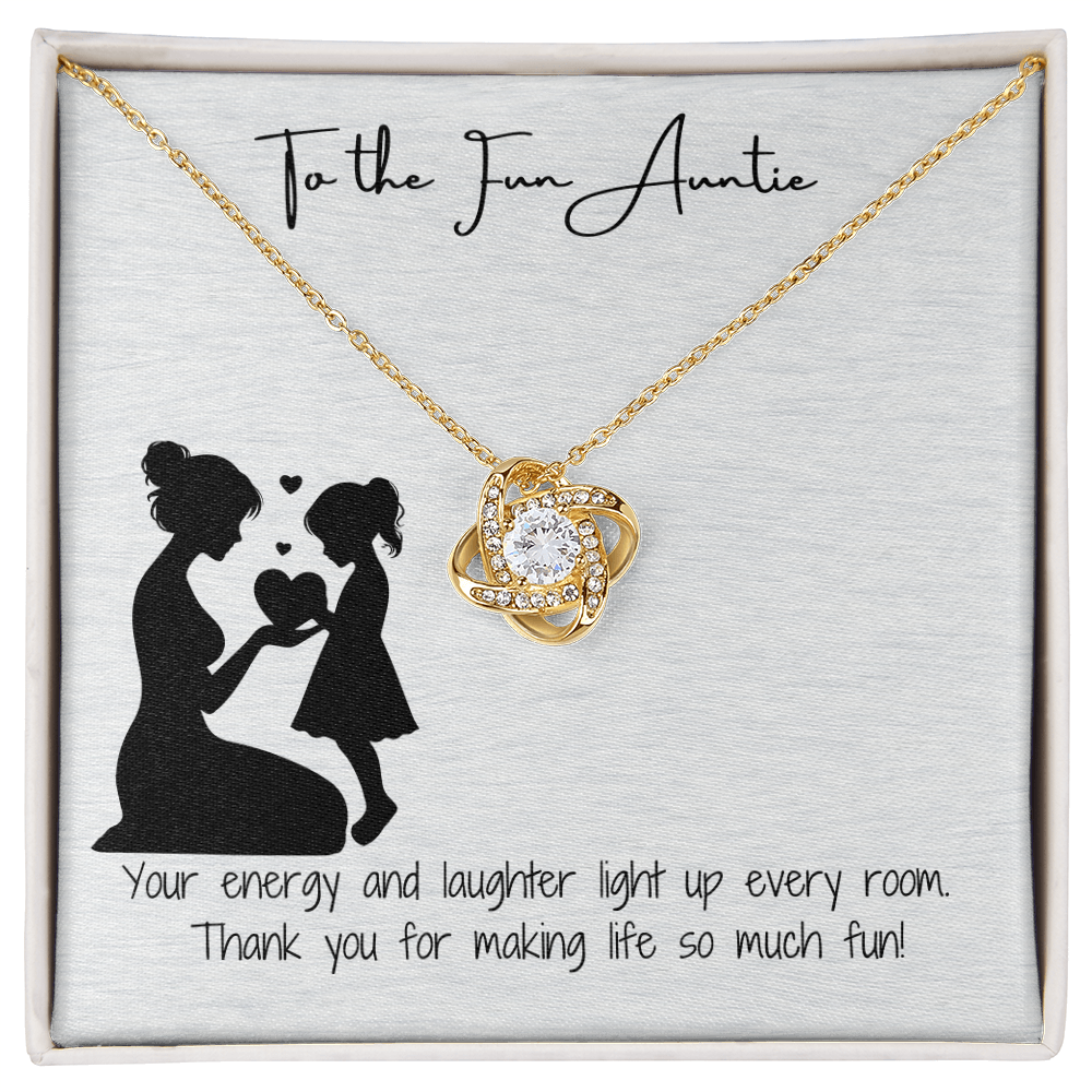 Fun Auntie Love Knot Necklace