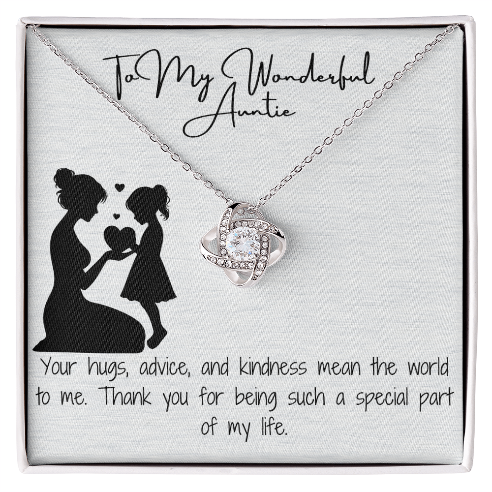 Wonderful Auntie Love Knot Necklace