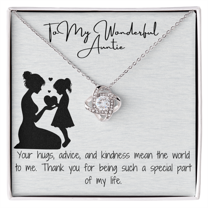 Wonderful Auntie Love Knot Necklace