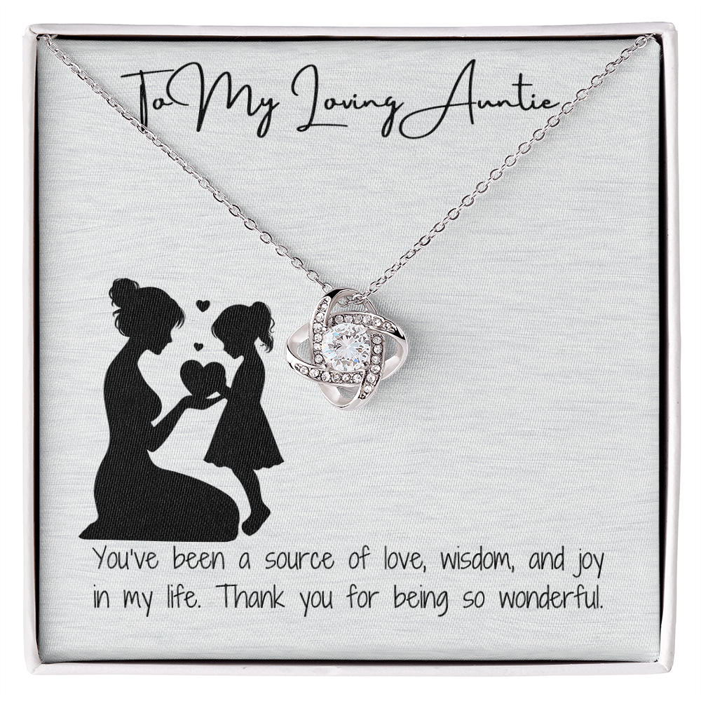 Loving Auntie Love Knot Necklace