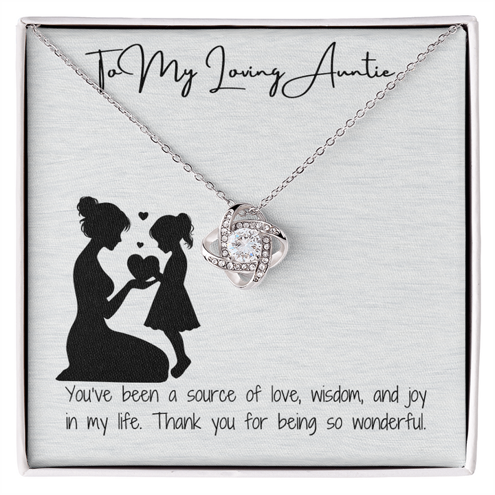 Loving Auntie Love Knot Necklace