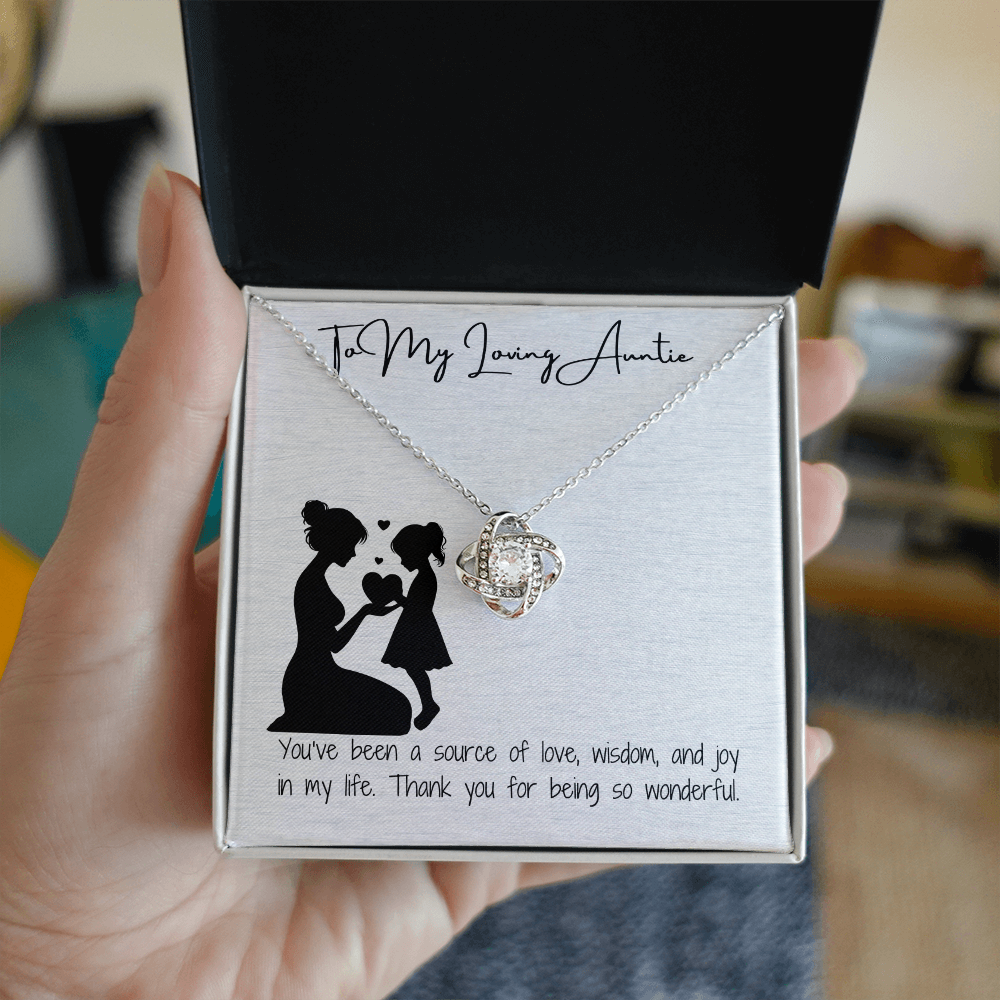 Loving Auntie Love Knot Necklace