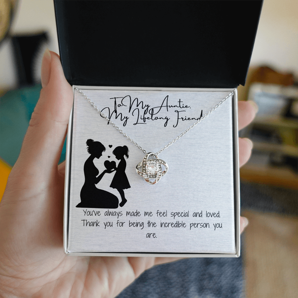 Lifelong Friend Auntie Love Knot Necklace