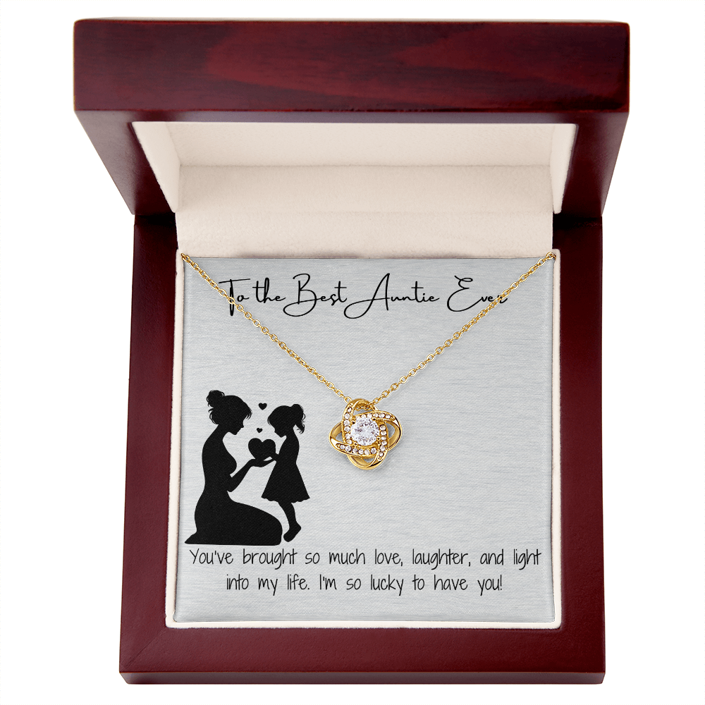 Best Auntie Love Knot Necklace