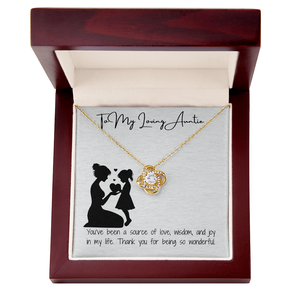 Loving Auntie Love Knot Necklace