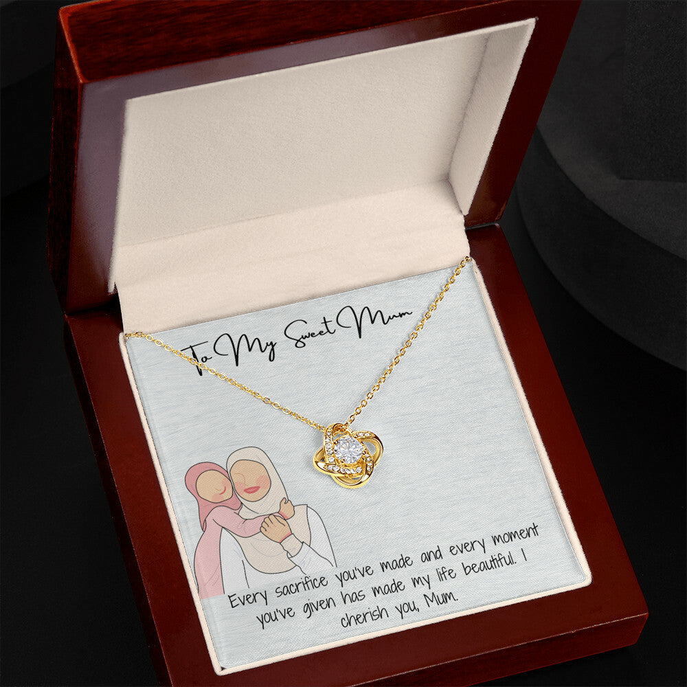 Elegant Love Knot  Necklace