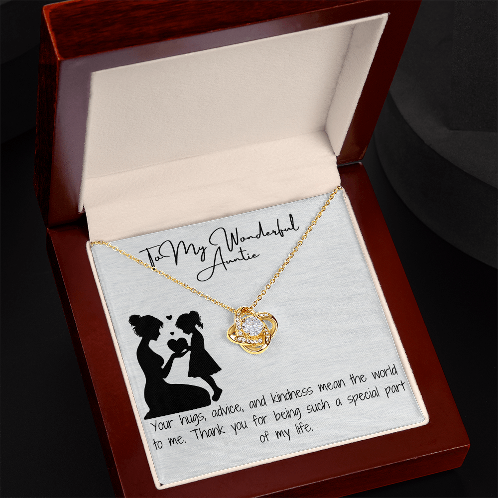 Wonderful Auntie Love Knot Necklace