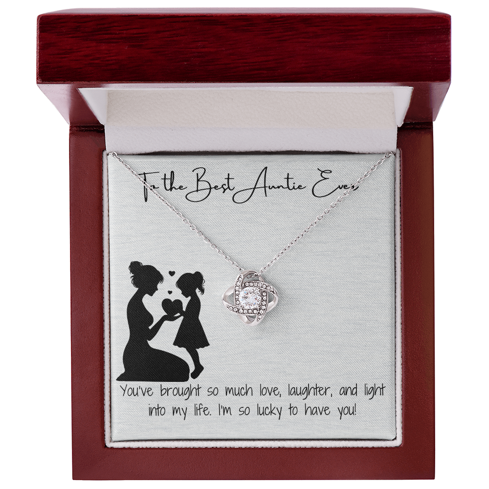 Best Auntie Love Knot Necklace