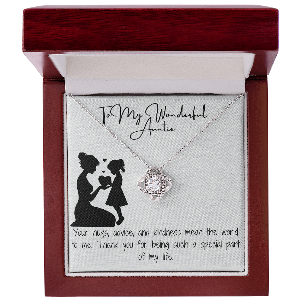 Wonderful Auntie Love Knot Necklace