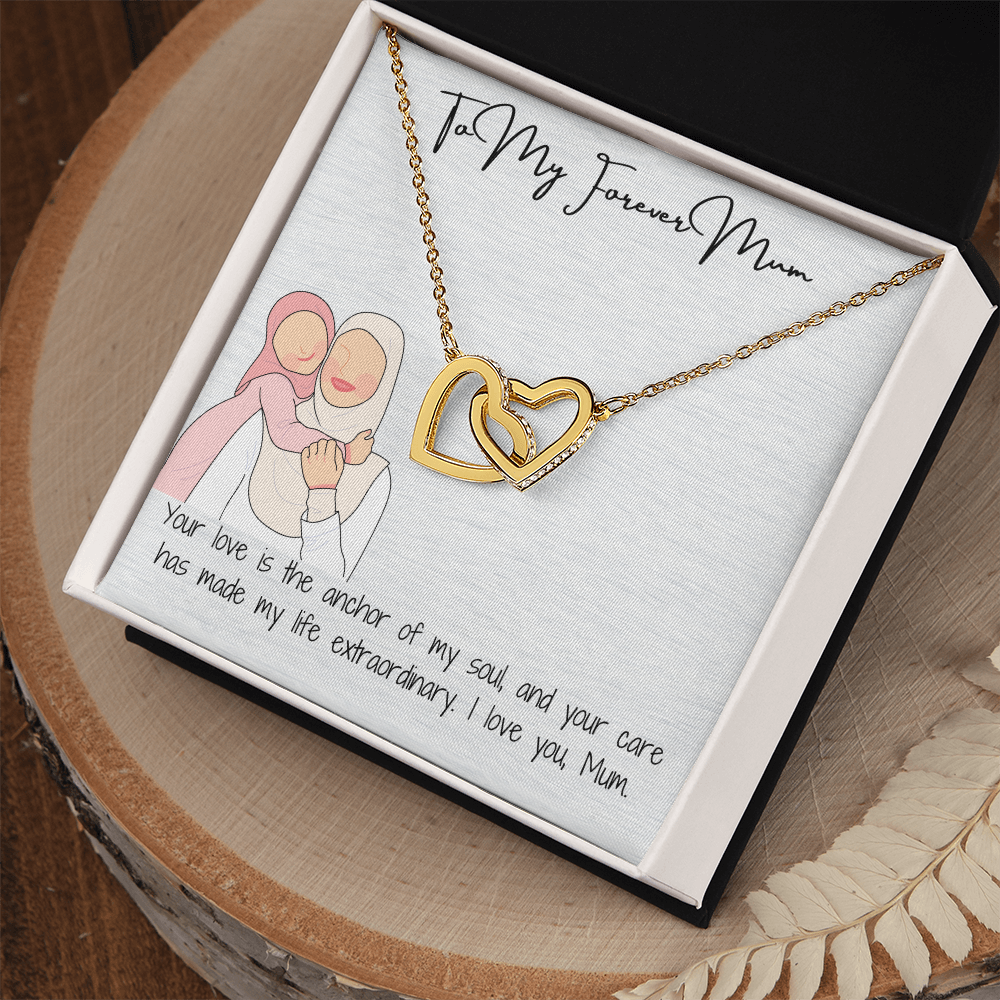 Stunning  Interlocking Hearts  Necklace
