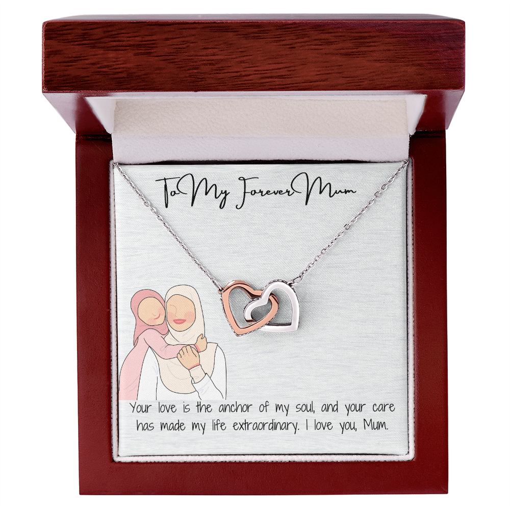 Stunning  Interlocking Hearts  Necklace