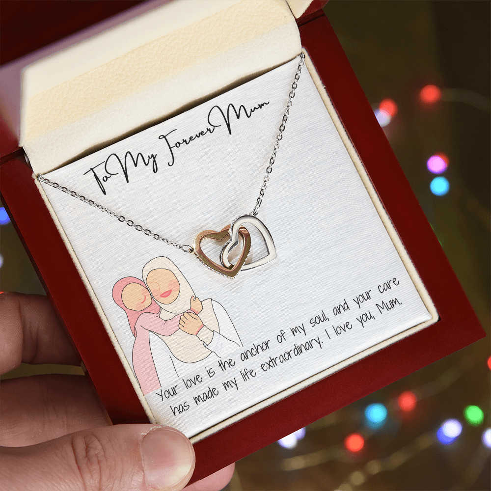 Stunning  Interlocking Hearts  Necklace