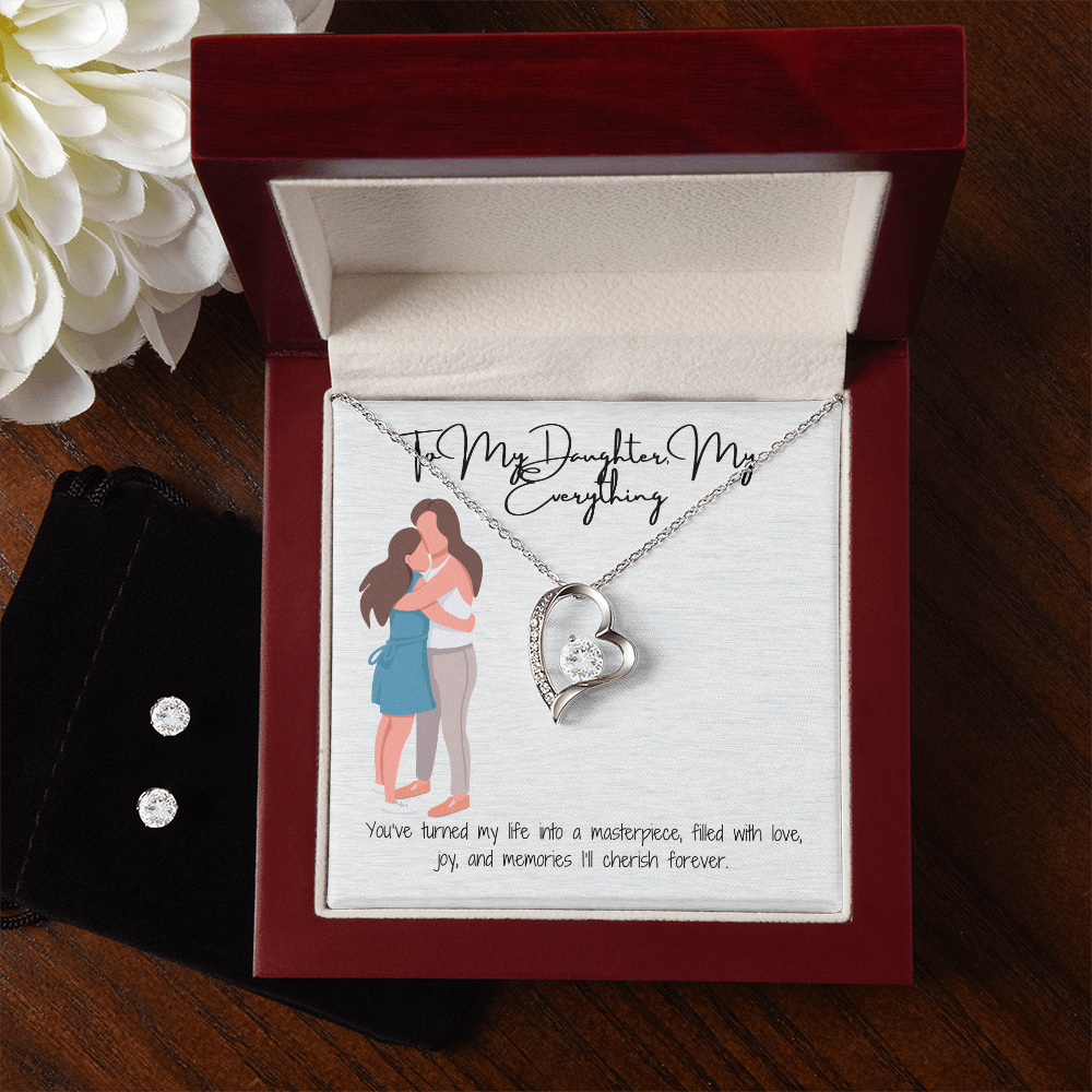 A Sparkling Symbol of Love  Forever Love Necklace & Earring Set