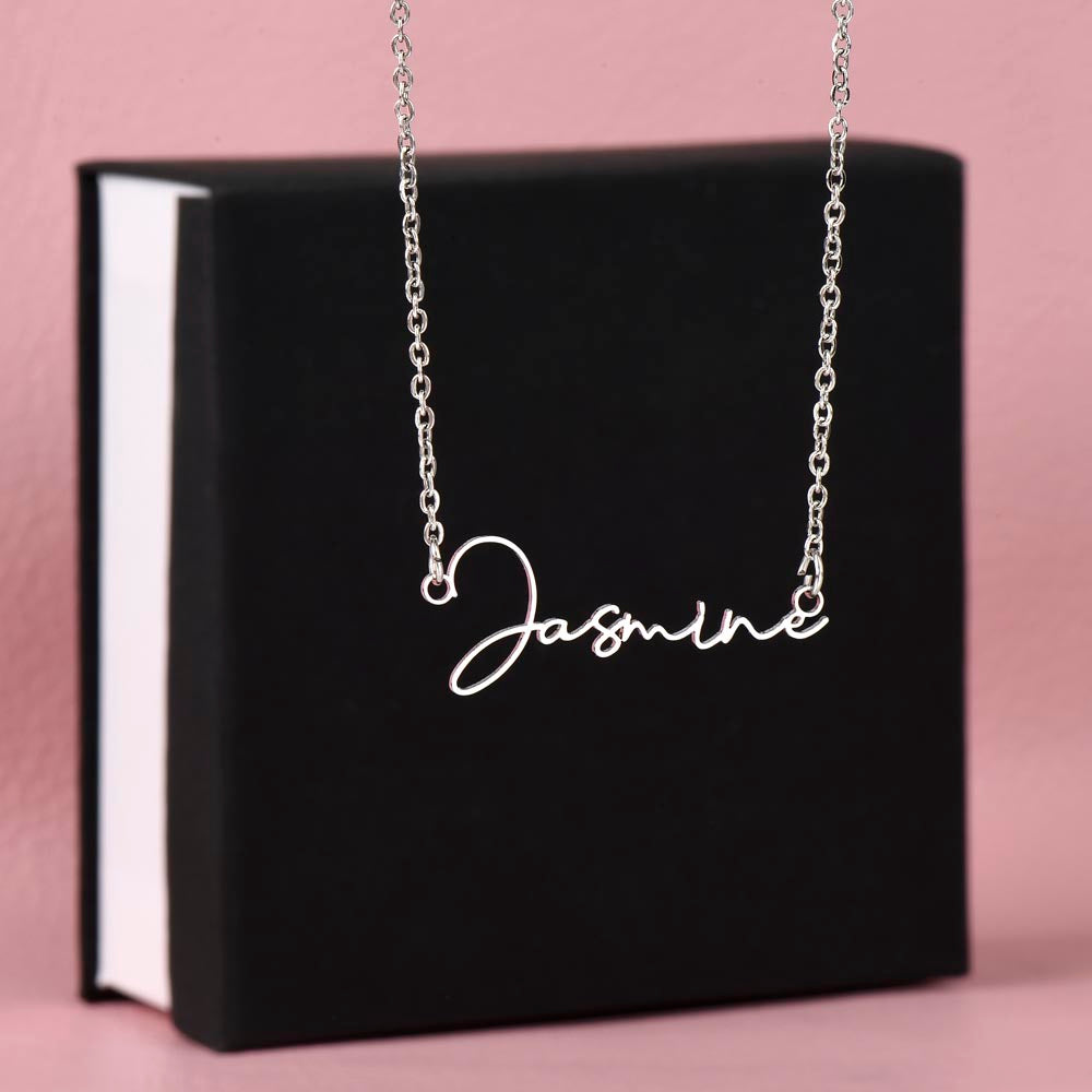 Personalized Signature Name Necklace  "A Stylish Tribute to Grandma"