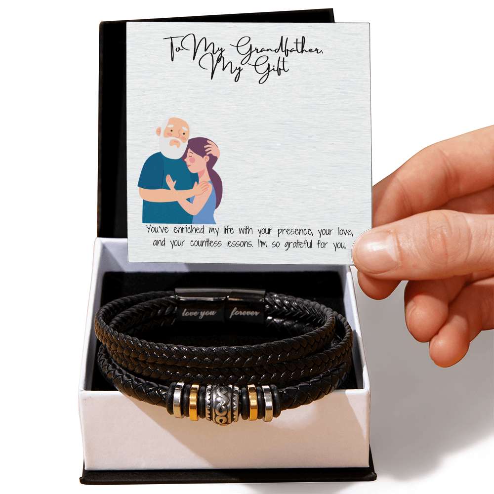 "To My Grandfather"  Love You Forever Bracelet