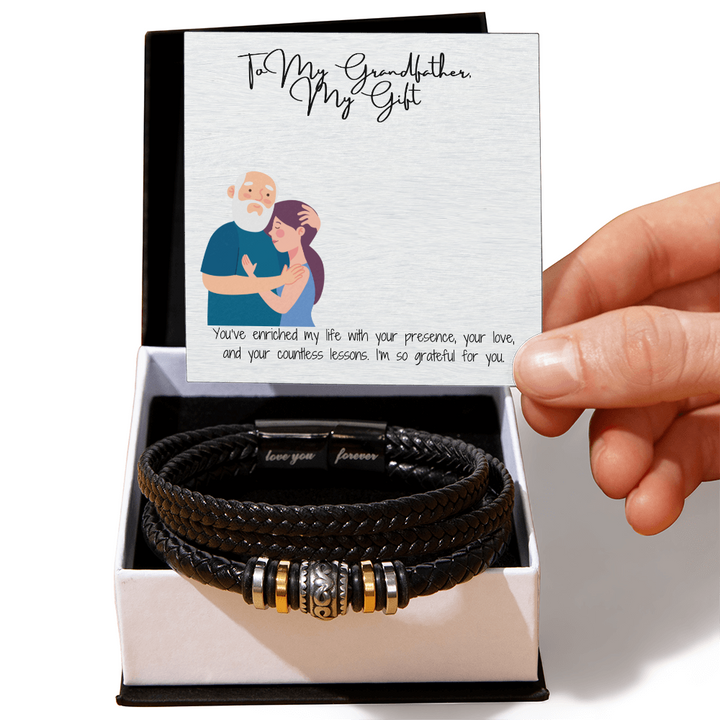 "To My Grandfather"  Love You Forever Bracelet