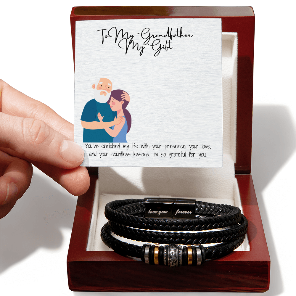 "To My Grandfather"  Love You Forever Bracelet