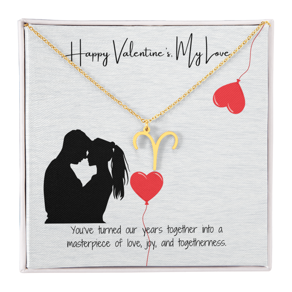 "My Love, Happy Valentine's Day" Elegant Pendant & Gift Card Set