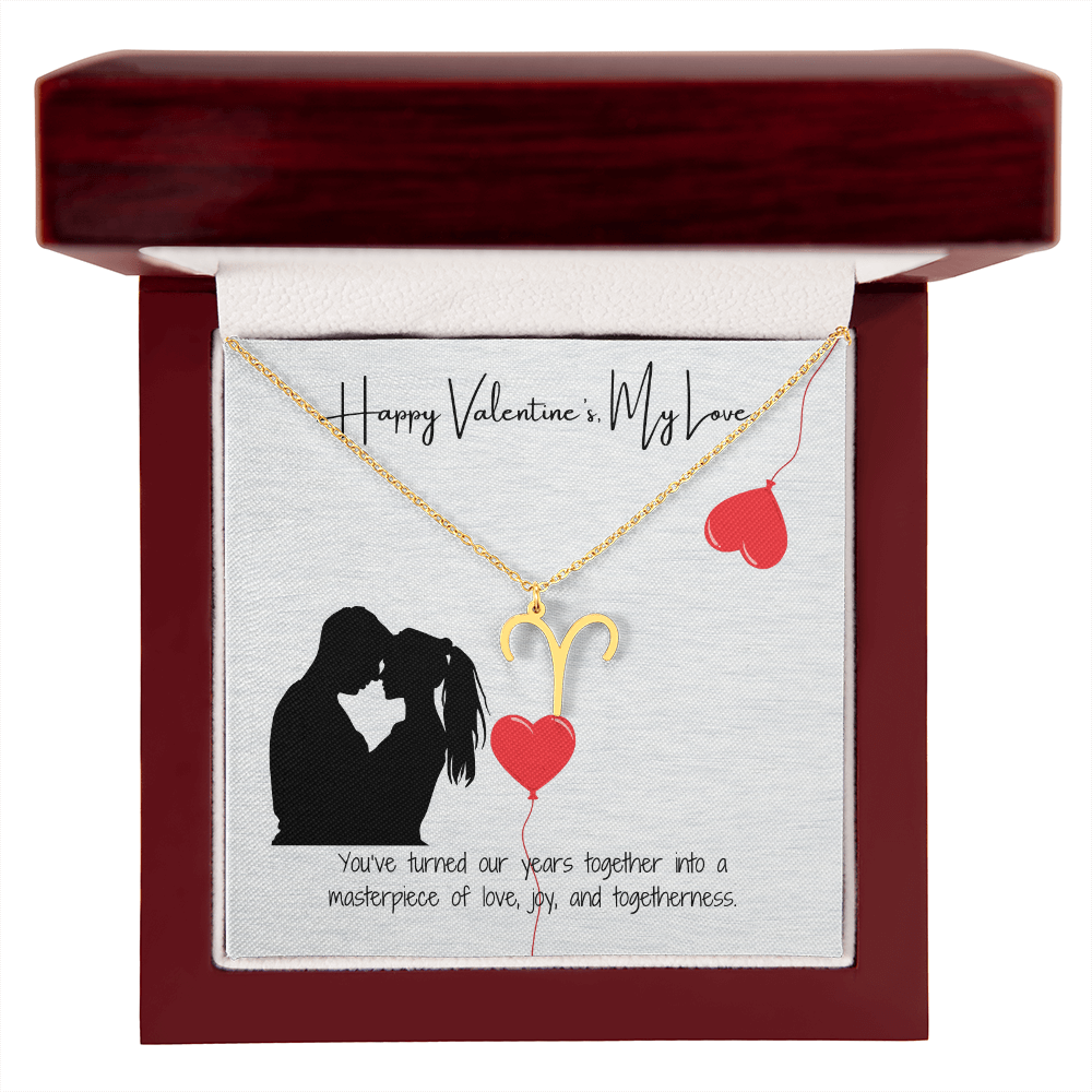 "My Love, Happy Valentine's Day" Elegant Pendant & Gift Card Set