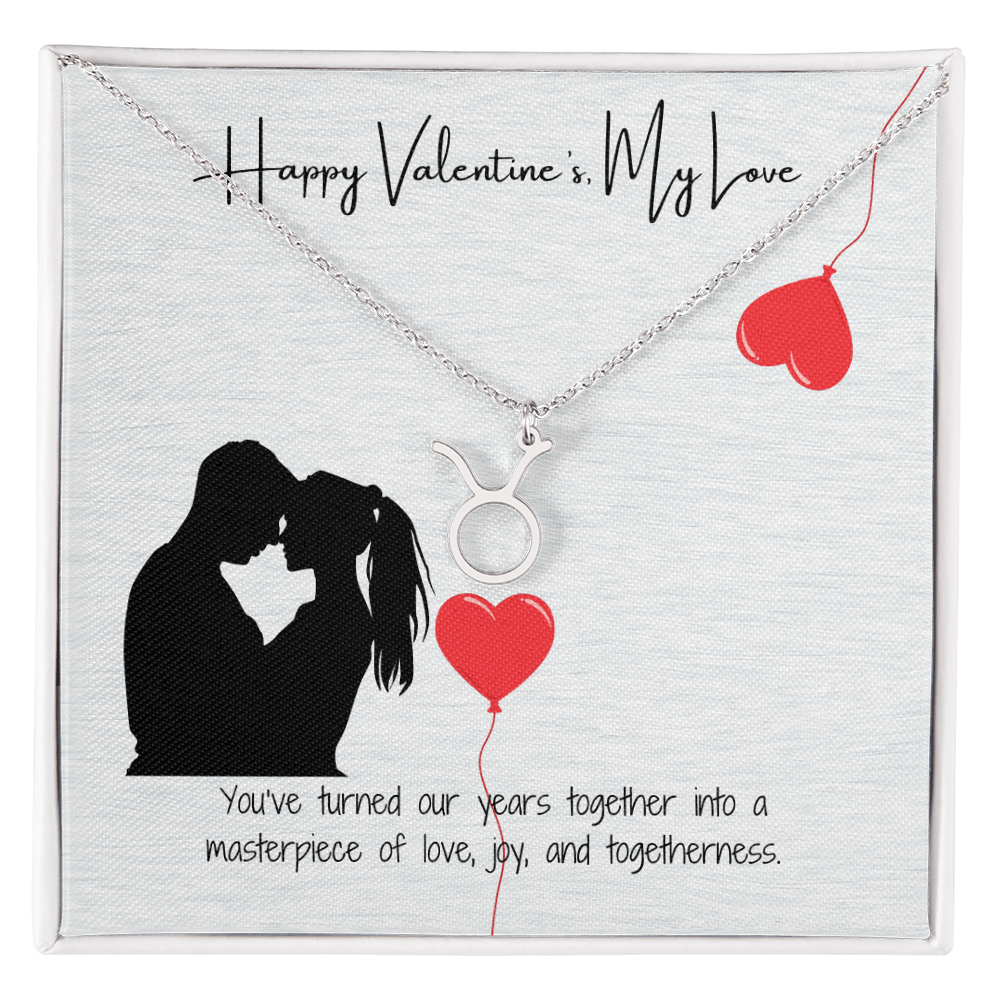 "My Love, Happy Valentine's Day" Elegant Pendant & Gift Card Set