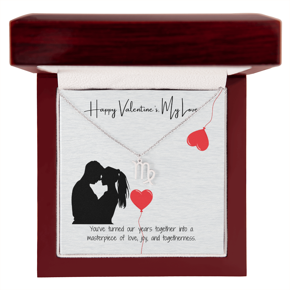 "My Love, Happy Valentine's Day" Elegant Pendant & Gift Card Set